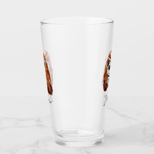 Unbekümmertes Königcharles Spaniel-Porträt | Glas (Rechts)