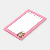 Unbekümmertes Königcharles Spaniel-Porträt | Post-it Klebezettel (angewinkelt)