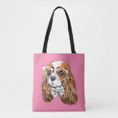 Unbekümmertes Königcharles Spaniel-Porträt Tasche (Vorderseite)