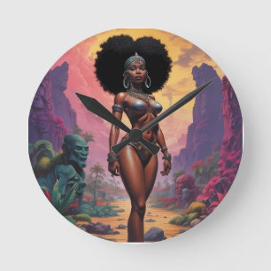 Unbelastet durch die Vergangenheit - Ken Gage Art Runde Wanduhr