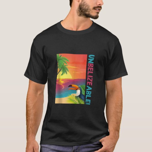 UnBELIZEable Funny Belize Vacation Souvenir Sunset T-Shirt (Vorderseite)