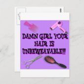 unbelohnbar postkarte (Vorne/Hinten)