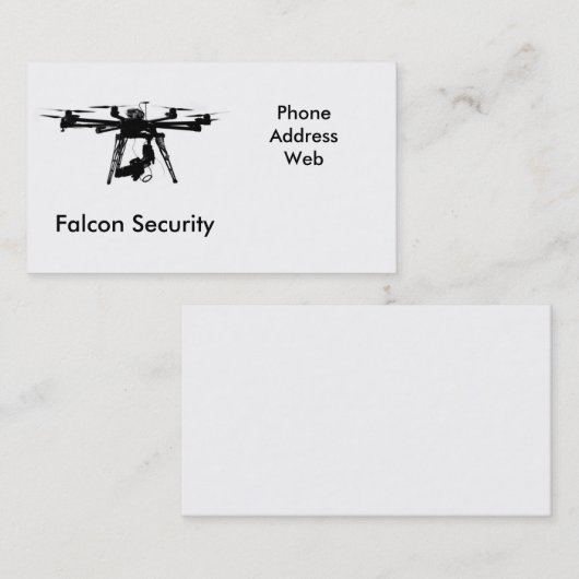 Unbemannte Luftfahrzeuge oder Drohnen Visitenkarte (Vorne/Hinten)