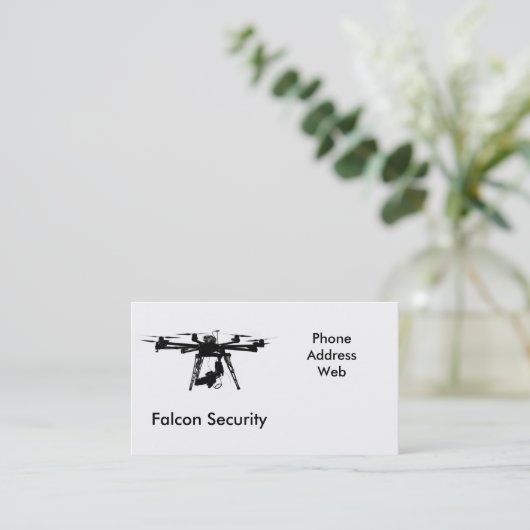 Unbemannte Luftfahrzeuge oder Drohnen Visitenkarte (Stehend Vorderseite)