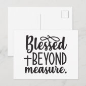 Unbemessen gesegnet postkarte (Vorne/Hinten)