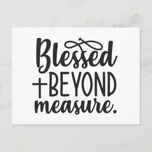 Unbemessen gesegnet postkarte (Vorderseite)