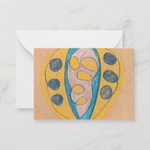 Unbenannt, 1908 von Hilma af Klint Mitteilungskarte