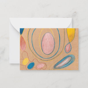 Unbenannt, 1908 von Hilma af Klint Mitteilungskarte