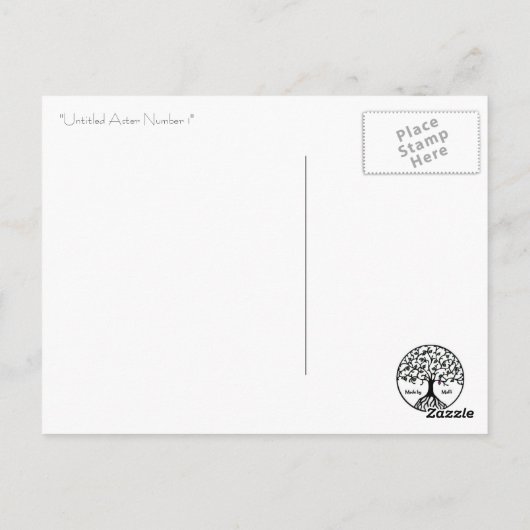 Unbenannt Aster Nummer 1 Postkarte (Rückseite)