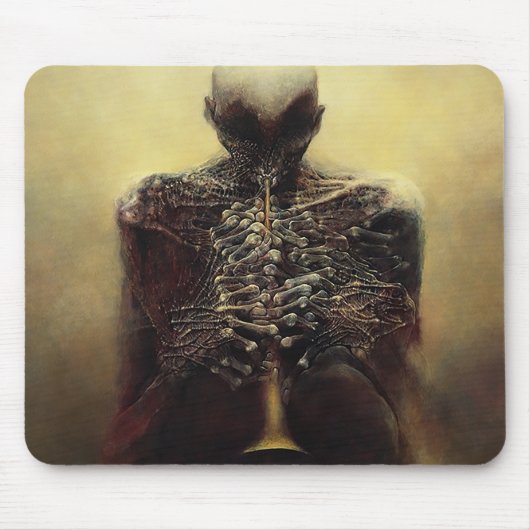 Unbenannt (Der Flutist) von Zdzislaw Beksinski Mousepad (Vorne)