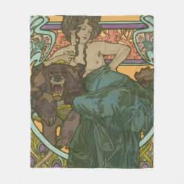 Unbenannt nach Alphonse Mucha (1902) Fleecedecke