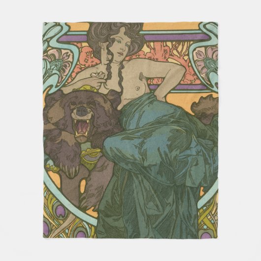 Unbenannt nach Alphonse Mucha (1902) Fleecedecke (Vorderseite)