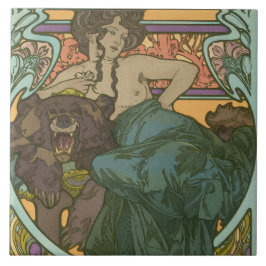 Unbenannt nach Alphonse Mucha (1902) Fliese