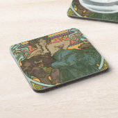 Unbenannt nach Alphonse Mucha (1902) Getränkeuntersetzer (Linke Seite)