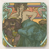 Unbenannt nach Alphonse Mucha (1902) Getränkeuntersetzer (Vorderseite)