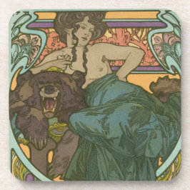 Unbenannt nach Alphonse Mucha (1902) Getränkeuntersetzer
