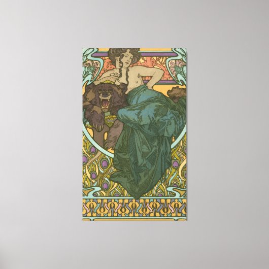Unbenannt nach Alphonse Mucha (1902) Leinwanddruck (Vorderseite)