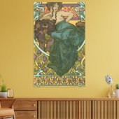Unbenannt nach Alphonse Mucha (1902) Leinwanddruck (Insitu (Wohnzimmer))