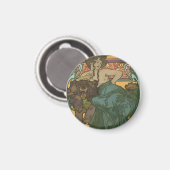 Unbenannt nach Alphonse Mucha (1902) Magnet (Vorderseite/Rückseite)