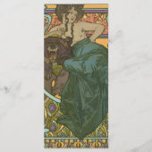 Unbenannt nach Alphonse Mucha (1902) Menükarte (Vorderseite)
