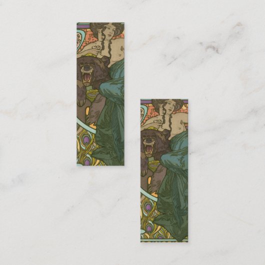 Unbenannt nach Alphonse Mucha (1902) Mini Visitenkarte (Vorne/Hinten)