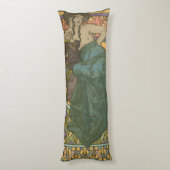 Unbenannt nach Alphonse Mucha (1902) Seitenschläferkissen (Rückseite (Vertikal))