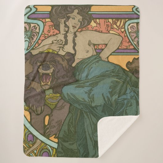 Unbenannt nach Alphonse Mucha (1902) Sherpadecke (Vorderseite)