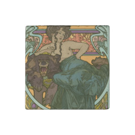 Unbenannt nach Alphonse Mucha (1902) Steinmagnet