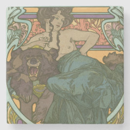 Unbenannt nach Alphonse Mucha (1902) Steinuntersetzer
