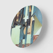 Unbenannt (Öl auf Leinwand) Runde Wanduhr (Winkel)