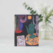 Unbenannt (Stillleben) von Paul Klee, Abstrakte Ku Postkarte (Stehend Vorderseite)