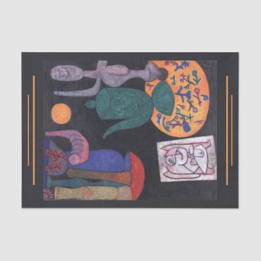 Unbenannt (Stillleben) von Paul Klee, Abstrakte Ku Seidenpapier (Vorderseite)