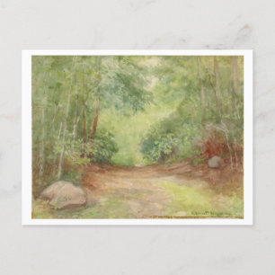 Unbenannte Waldszene Aquarell Postkarte