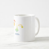 Unbenanntes abstraktes Gesicht: Regenbogen Kaffeetasse (VorderseiteRechts)
