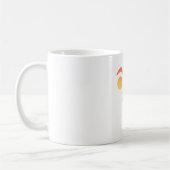 Unbenanntes abstraktes Gesicht: Regenbogen Kaffeetasse (Links)
