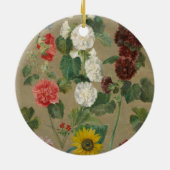 Unberechtigt (Blumen) (Öl an Bord) Keramikornament (Hinten)