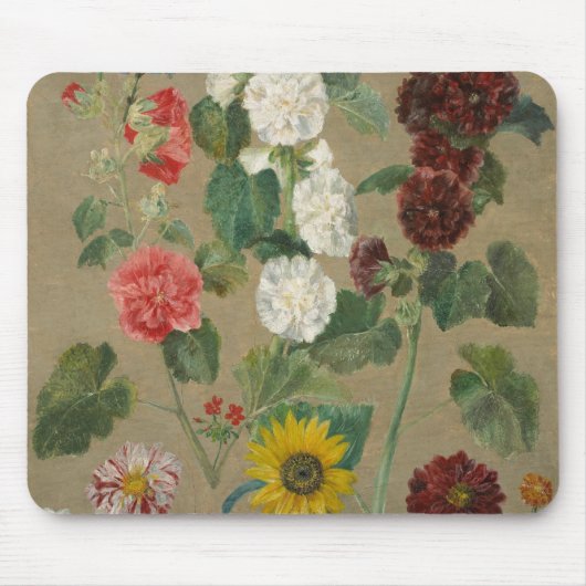 Unberechtigt (Blumen) (Öl an Bord) Mousepad (Vorne)