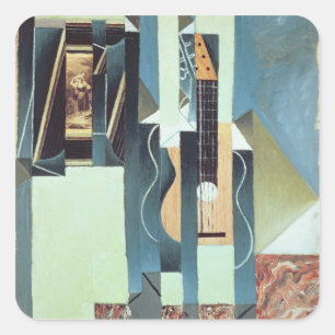 Unberechtigt (Öl auf Leinwand) Quadratischer Aufkleber