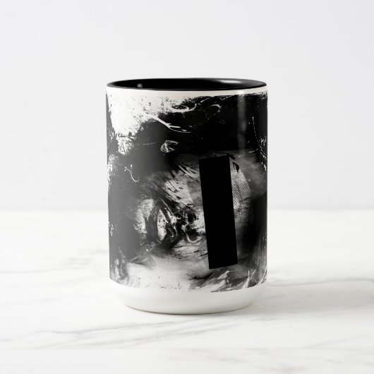 unberechtigt zweifarbige tasse (Mittel)