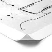 unberechtigte Arbeiten über Papier Poster (Ecke)
