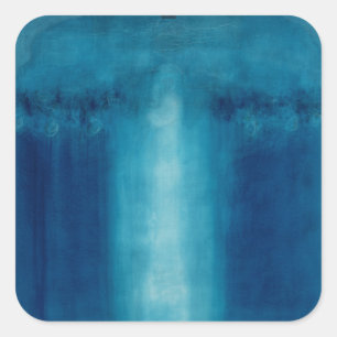 Unberechtigte blaue Malerei 1995 Quadratischer Aufkleber