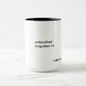 Unberührt, Unspoken zu, eine Pflanze Bukowski Tasse (Zentrum)