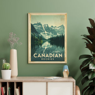 Unberührte Natur wartet – Vintage Canadian Rockies Poster