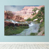 Unberührte Wasserfall Kunstdruckerei auf Leinwand (Insitu (Holzboden))