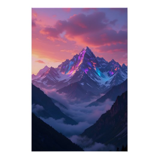 Unberührter Sonnenuntergang Poster (Vorderseite)