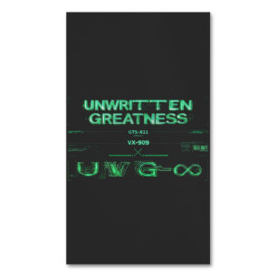 "Unbeschriebene Größe" Cyberpunk Visitenkarte Magnetische Visitenkarte