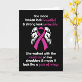 Unbesiegbar/ihr.. Brustkrebs Karte (Gelbe Blume)