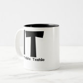 Unbesiegbare Techie Computer-Informationstechnolog Zweifarbige Tasse (Vorderseite Links)