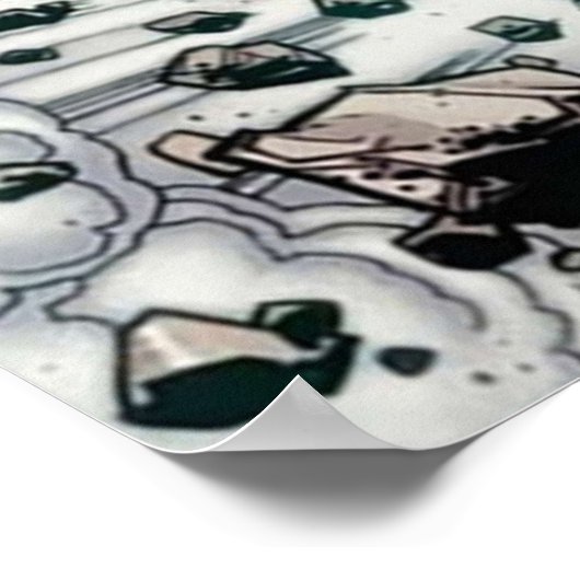 unbesiegbarer Comic Poster (Ecke)