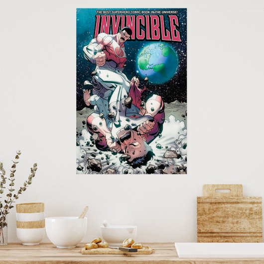 unbesiegbarer Comic Poster (Küche)